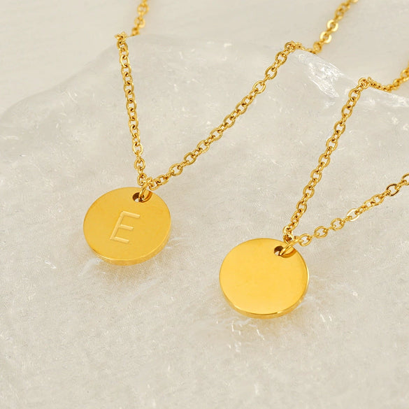 Wholesale 316L Stainless Steel Letter Pendant Necklace For Female