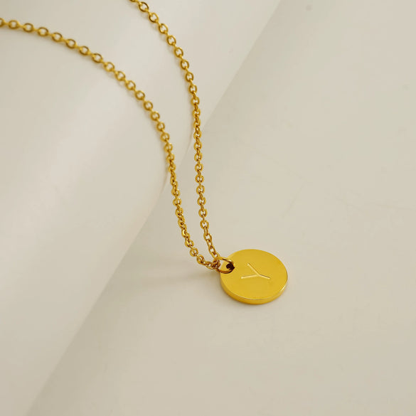 Wholesale 316L Stainless Steel Letter Pendant Necklace For Female