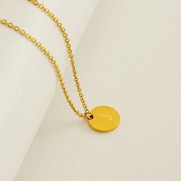 Wholesale 316L Stainless Steel Letter Pendant Necklace For Female