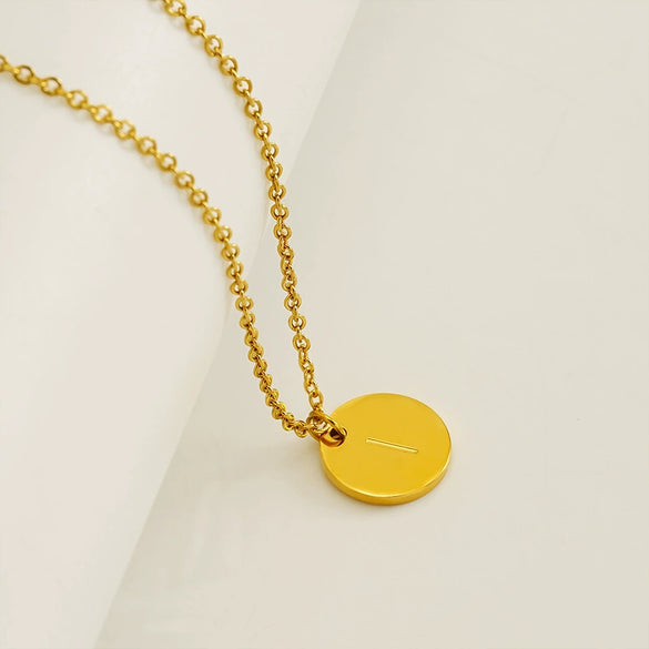 Wholesale 316L Stainless Steel Letter Pendant Necklace For Female