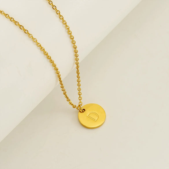 Wholesale 316L Stainless Steel Letter Pendant Necklace For Female