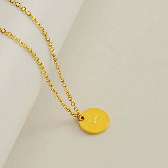Wholesale 316L Stainless Steel Letter Pendant Necklace For Female
