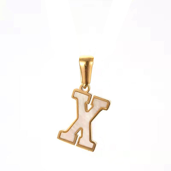 Wholesale Stainless Steel Letter Pendant Necklace With Electroplating Niche Classic And Joker Fashion Style