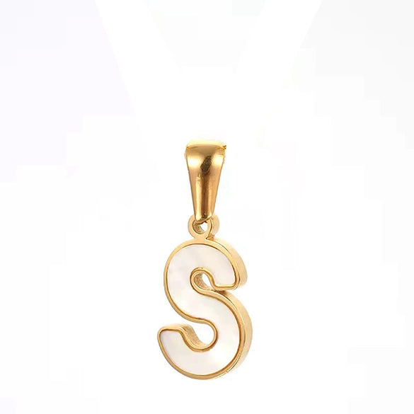 Wholesale Stainless Steel Letter Pendant Necklace With Electroplating Niche Classic And Joker Fashion Style
