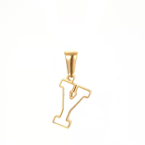 Wholesale Stainless Steel Letter Pendant Necklace With Electroplating Niche Classic And Joker Fashion Style