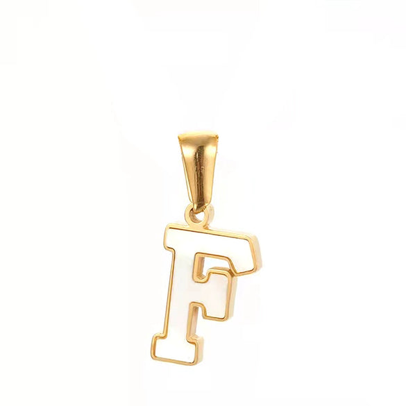 Wholesale Stainless Steel Letter Pendant Necklace With Electroplating Niche Classic And Joker Fashion Style