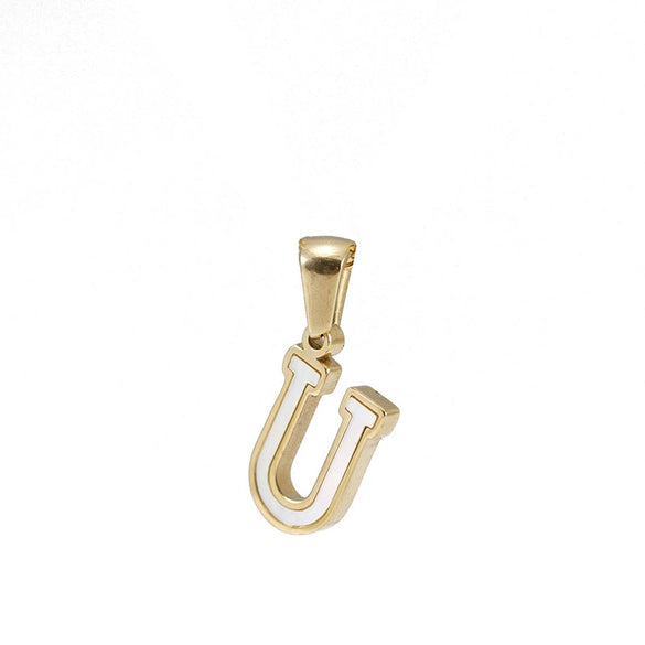 Wholesale Stainless Steel Letter Pendant Necklace With Electroplating Niche Classic And Joker Fashion Style