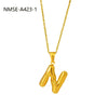 Wholesale Stainless Steel Letter Pendant Necklace With Electroplating Treatment Fashion Style