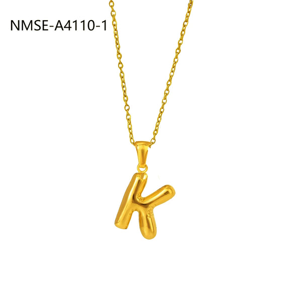 Wholesale Stainless Steel Letter Pendant Necklace With Electroplating Treatment Fashion Style