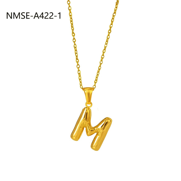 Wholesale Stainless Steel Letter Pendant Necklace With Electroplating Treatment Fashion Style