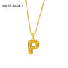 Wholesale Stainless Steel Letter Pendant Necklace With Electroplating Treatment Fashion Style