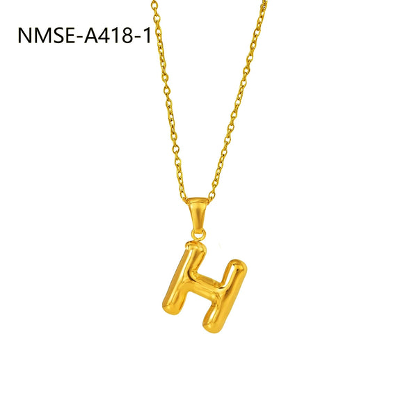 Wholesale Stainless Steel Letter Pendant Necklace With Electroplating Treatment Fashion Style