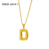 Wholesale Stainless Steel Letter Pendant Necklace With Electroplating Treatment Fashion Style