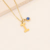Wholesale Stainless Steel Letter Pendant Necklace With Electroplating Treatment