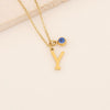 Wholesale Stainless Steel Letter Pendant Necklace With Electroplating Treatment