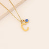 Wholesale Stainless Steel Letter Pendant Necklace With Electroplating Treatment