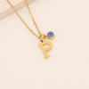 Wholesale Stainless Steel Letter Pendant Necklace With Electroplating Treatment