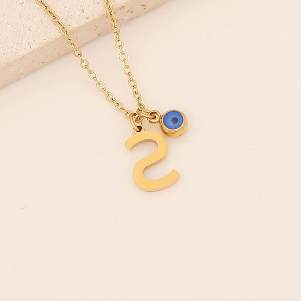 Wholesale Stainless Steel Letter Pendant Necklace With Electroplating Treatment