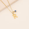 Wholesale Stainless Steel Letter Pendant Necklace With Electroplating Treatment