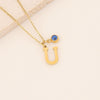 Wholesale Stainless Steel Letter Pendant Necklace With Electroplating Treatment