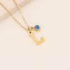 Wholesale Stainless Steel Letter Pendant Necklace With Electroplating Treatment