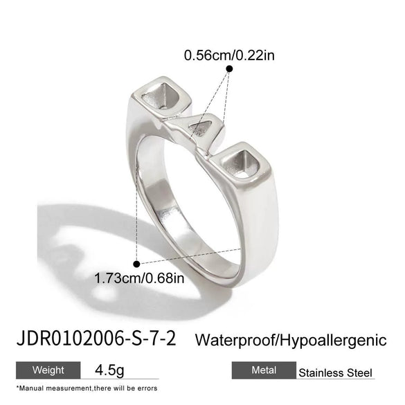Wholesale Stainless Steel Letter Seal Ring With 18K Gold Plating And Original Design