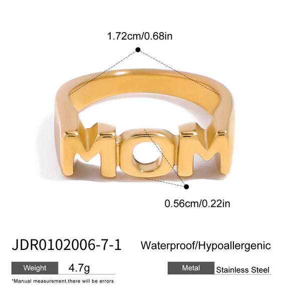 Wholesale Stainless Steel Letter Seal Ring With 18K Gold Plating And Original Design