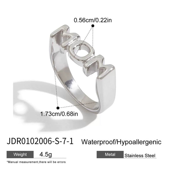 Wholesale Stainless Steel Letter Seal Ring With 18K Gold Plating And Original Design
