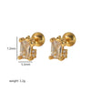 Wholesale Stainless Steel Light Luxury Geometric Heart And Star Shaped Piercing Earrings For Women With Electroplating Design