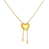 Wholesale 316L Stainless Steel Light Luxury Geometric Heart Shape Electroplated Necklace For Women