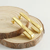 Wholesale 316L Stainless Steel Light Luxury Geometric Hook Earrings For Women Electroplated