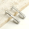 Wholesale 316L Stainless Steel Light Luxury Geometric Hook Earrings For Women Electroplated
