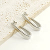 Wholesale 316L Stainless Steel Light Luxury Geometric Hook Earrings With Electroplating