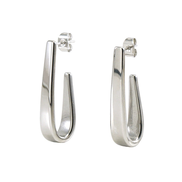 Wholesale 316L Stainless Steel Light Luxury Geometric Hook Earrings With Electroplating