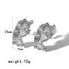 Wholesale Stainless Steel Light Luxury Geometric Irregular Cshaped Electroplated Earrings For Women
