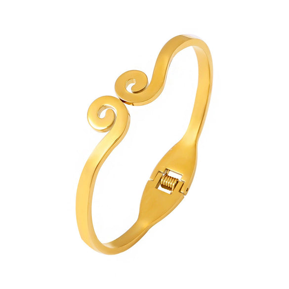 Wholesale Stainless Steel Light Luxury Geometric 18K Gold Plated Bracelet