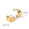 Wholesale Stainless Steel Light Luxury Geometric Ushape Electroplated Zircon Inlaid Earrings For Women