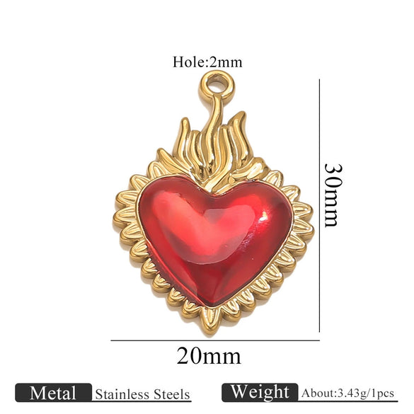 Wholesale Stainless Steel Light Luxury Heart Pendant Necklace For Women Electroplated Colorpreserving Diy