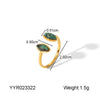 Wholesale Stainless Steel Light Luxury Love Opening Ring With Starfish And Heart Drop Shape Electroplated