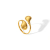 Wholesale Stainless Steel Light Luxury Love Opening Ring With Starfish And Heart Drop Shape Electroplated