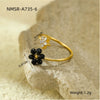 Wholesale Stainless Steel Light Luxury Women's Ring With Natural Stone Flower Zircon Design And Electroplating