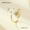 Wholesale Stainless Steel Light Luxury Women's Ring With Natural Stone Flower Zircon Design And Electroplating