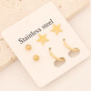 Wholesale Stainless Steel Lightning Star Earrings With Electroplating For Women Personality Cross And Butterfly Designs