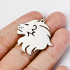 Wholesale Stainless Steel Lion Key Chain Jewelry Pendant With Electroplating