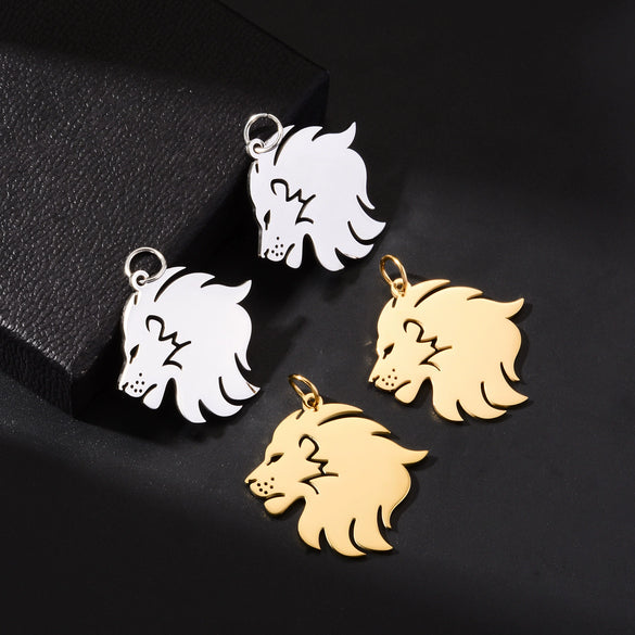 Wholesale Stainless Steel Lion Key Chain Jewelry Pendant With Electroplating