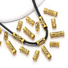 Wholesale Stainless Steel Long Tube Hollow Beaded Spacer Loose Beads For Diy Jewelry 18K Gold Vacuum Plated Electroplated Fashion Style