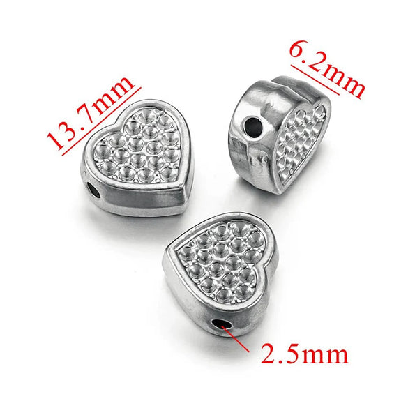 Wholesale Stainless Steel Love Beaded Bracelet With Bow And Skull Beads Electroplated Jewelry Accessories