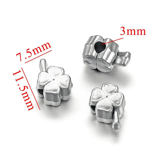 Wholesale Stainless Steel Love Beaded Bracelet With Bow And Skull Beads Electroplated Jewelry Accessories