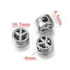 Wholesale Stainless Steel Love Beaded Bracelet With Bow And Skull Beads Electroplated Jewelry Accessories