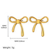 Wholesale Stainless Steel Love Bow Earrings With Star And U Shape Electroplated For Women